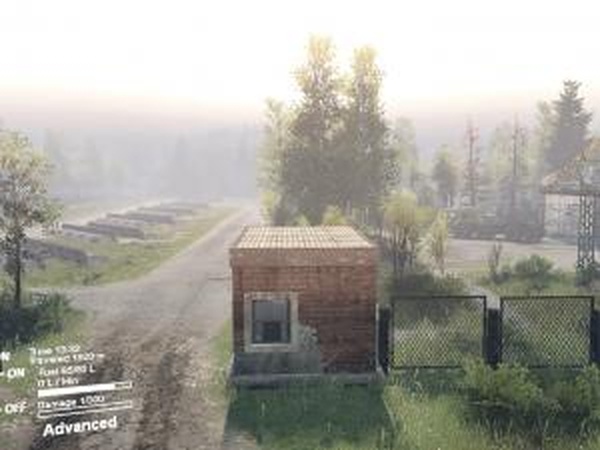 Карта «Заброшенная военная база»версия 1.1 для SpinTires (v03.03.16)