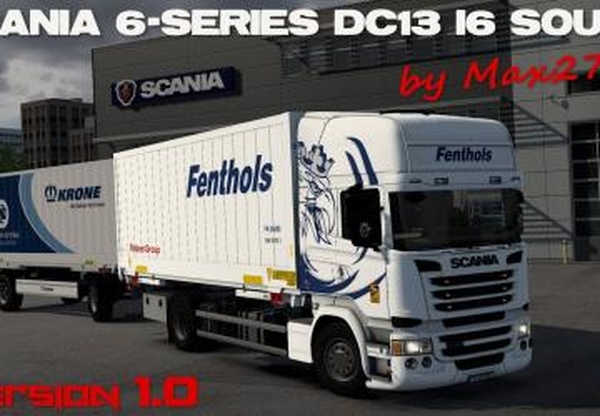 Scania 6-series DC13 I6 soundверсия 1.1 для Euro Truck Simulator 2 (v1.43.x)
