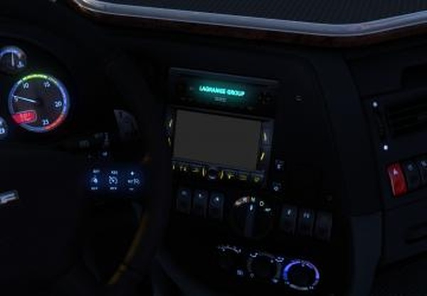 Голубая подсветка на DAF 105 XF + радио Lagrange groupv1.2 для Euro Truck Simulator 2 (v1.40.x, - 1.43.x)