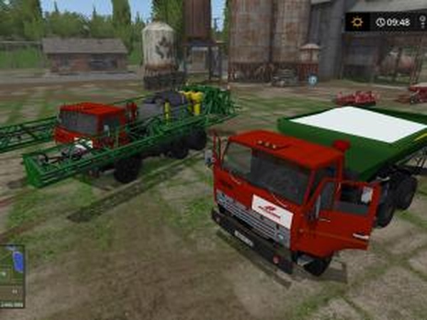 Камаз-54101 + Опрыскиватель R4045 + Распределитель удобренийv1.0.0.0 для Farming Simulator 2017 (v1.4.4)