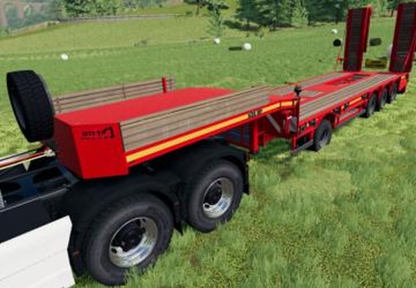 Porte Engin Low Loader Trailerверсия 1.0 для Farming Simulator 2019 (v1.7.x)