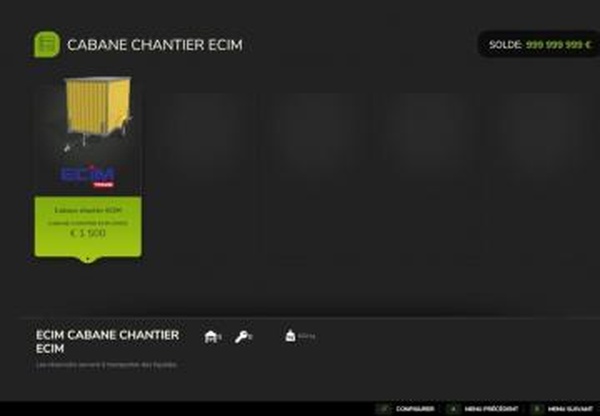 ECIM construction site cabinверсия BETA для Farming Simulator 2025