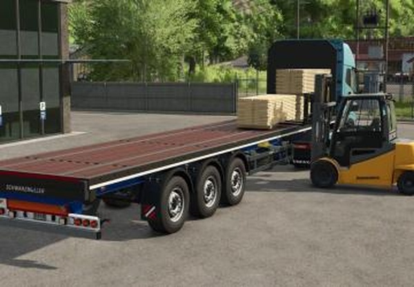 Schwarzmüller Flatbed Semi Trailerверсия 1.0.0.0 для Farming Simulator 2025