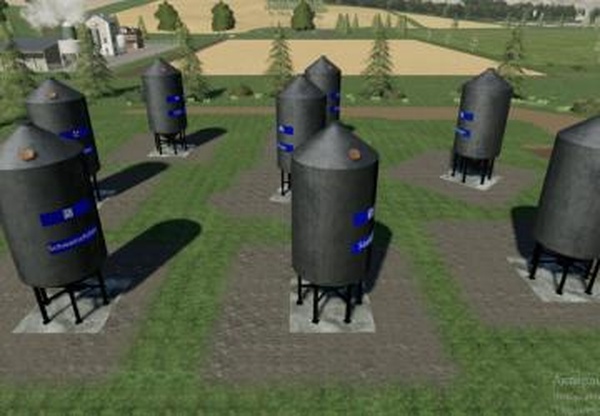 Placeable Purchase Silos Packверсия 1.0 для Farming Simulator 2019 (v1.7.x)