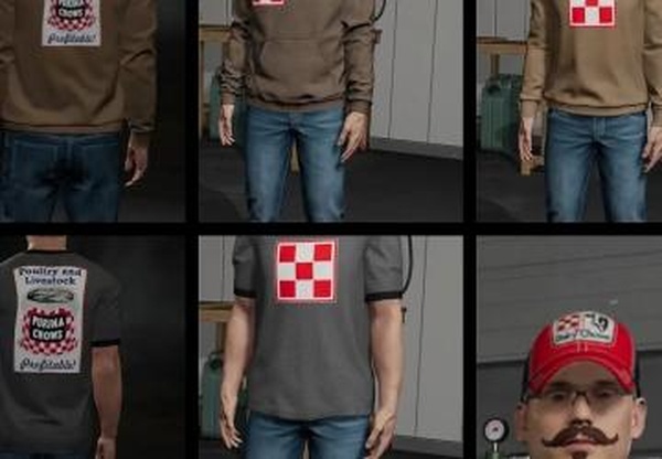 Purina Feeds Clothing Packверсия 1.0.0.0 для Farming Simulator 2022