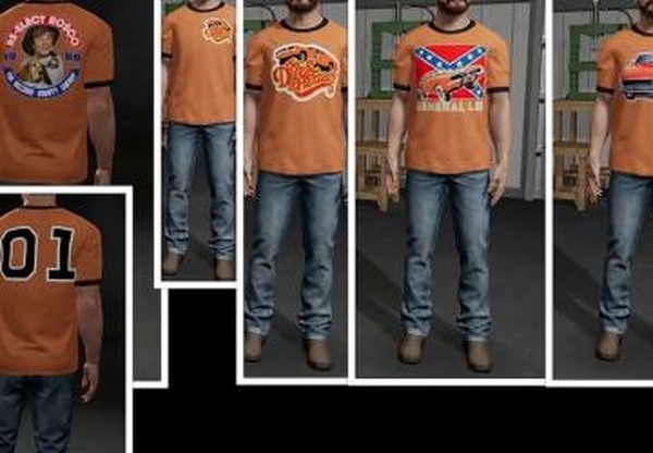 Dukes Of Hazzard Clothing Packверсия 1.0.0.0 для Farming Simulator 2022