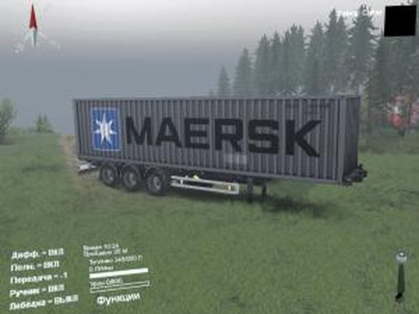 Полуприцепы для всех: Контейнеровоз «MAERSK»v1.0 для SpinTires (v03.03.16)
