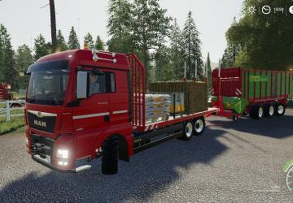 Man TGX26 Flat Bedверсия 1.0 для Farming Simulator 2019 (v1.7.x)
