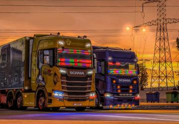 Светодиодные аксесуарыверсия 1.9 для Euro Truck Simulator 2 (v1.43.x)