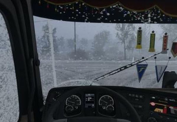 Улучшенные снежинки для Frosty Winterверсия 1.0 для Euro Truck Simulator 2 (v1.43.x)