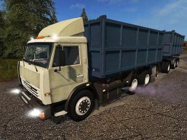 Камаз 45143 Самосвал + Нефаз Прицепверсия 1.0 для Farming Simulator 2017 (v1.4.4)