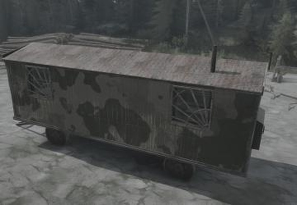 Текстура гаражного фургона «Камуфляж»версия 1.0 для Spintires: MudRunner (v14.08.19)