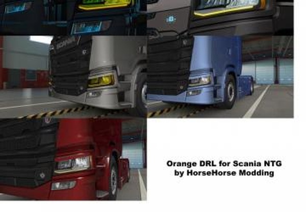 Orange DRL for Scania Next Genверсия 1.4 для Euro Truck Simulator 2 (v1.43.x)