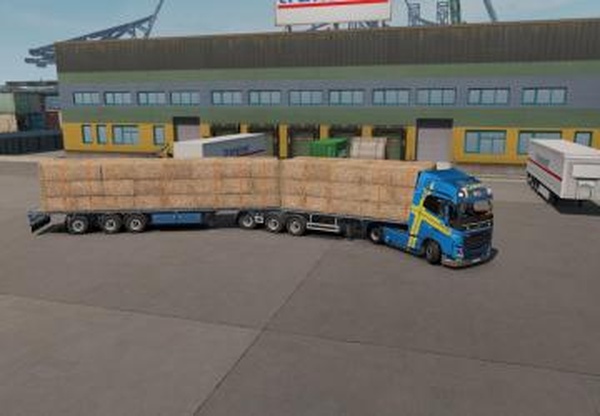 SCS Flatbed B-Doubleверсия 1.4 для Euro Truck Simulator 2 (v1.43.x)