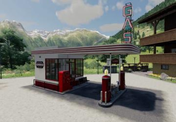 Old Gas Stationверсия 1.0 для Farming Simulator 2019 (v1.7X)