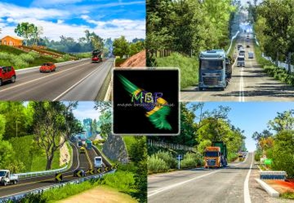 Mapa Brasil Paradiseверсия beta для Euro Truck Simulator 2 (v1.42.x, 1.43.x)