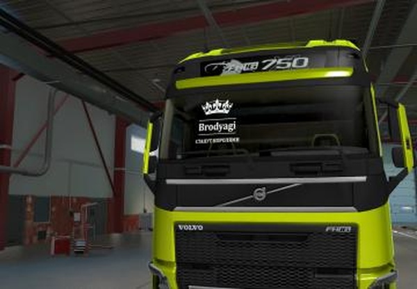 Наклейка «Бродяги станут королями» для Volvo 2012 и Mercedes МП4v1.0 для Euro Truck Simulator 2 (v1.40.x, - 1.43.x)
