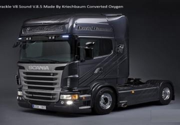 Scania V8 Sound Crackle Editionверсия 8.5 для Euro Truck Simulator 2 (v1.40.x, - 1.43.x)