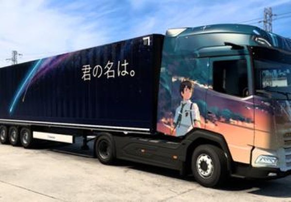 Аниме «Твое Имя» 8K Skinверсия 1.0 для Euro Truck Simulator 2 (v1.35.x, - 1.43.x)