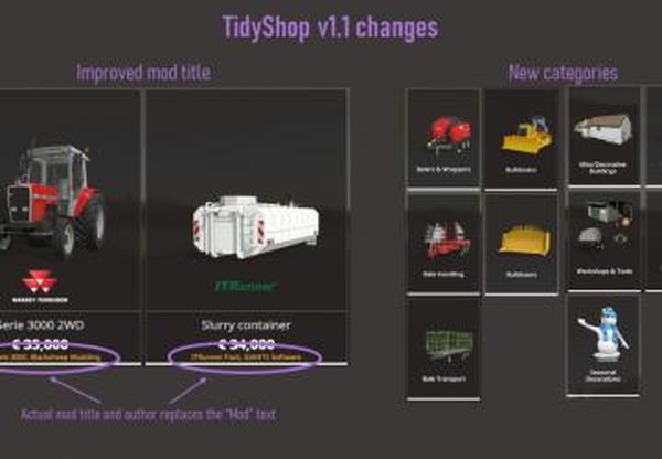 A Tidier Shopверсия 1.1.0.0 для Farming Simulator 2019 (v1.7.x)