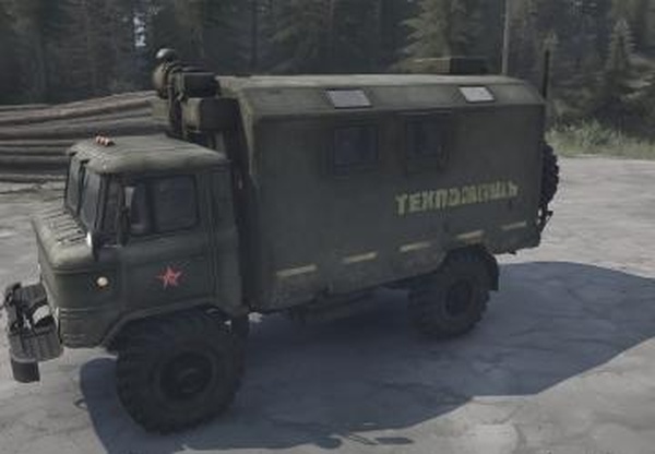 Текстура кунга ГАЗ-66 «Техпомощь»версия 1.0 для Spintires: MudRunner (v14.08.19)