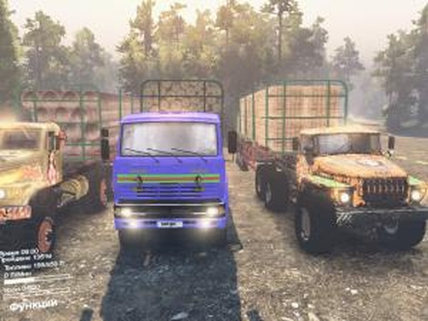 Прицеп Лесотрубовоз для Сетевого Модаверсия 1 для SpinTires (v03.03.16)