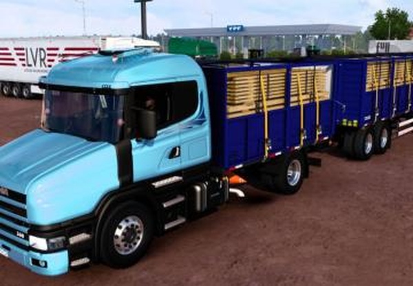 Scania 124G + прицепверсия 1.0 для Euro Truck Simulator 2 (v1.42.x)