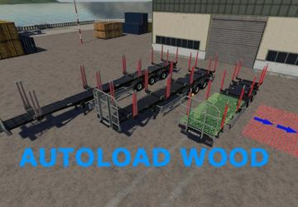 Fliegl Timber Runner Wide With Autoload Woodv1.1.0.0 для Farming Simulator 2019 (v1.7.x)