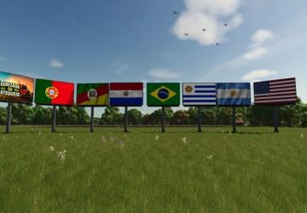 Country flags billboardsверсия 2.0.0.1 для Farming Simulator 2025