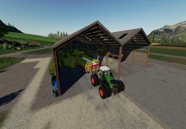 Twin Silage Shedверсия 1.0.0.0 для Farming Simulator 2019 (v1.7.x)