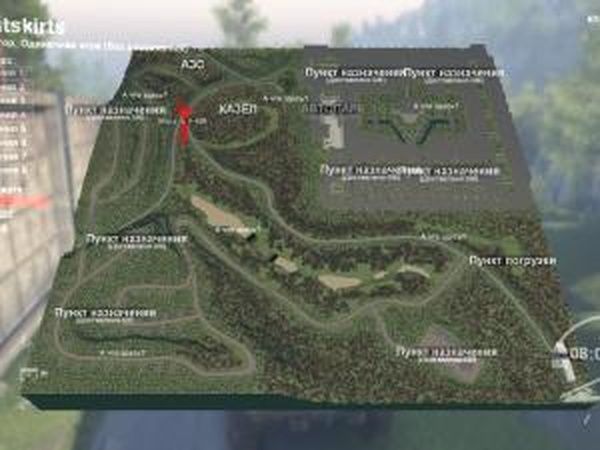 Карта «Окраина: из города в деревню»версия 1.0 для SpinTires (v03.03.16)