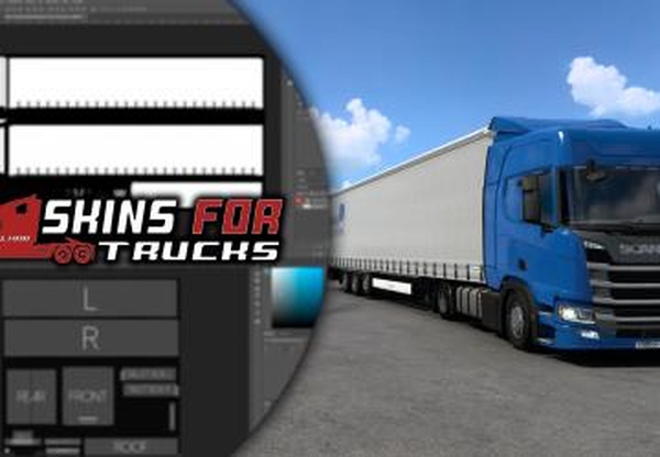 Скин  «TRANS SOLUTIONS»версия 1.1 для Euro Truck Simulator 2 (v1.41.x, - 1.43.x)