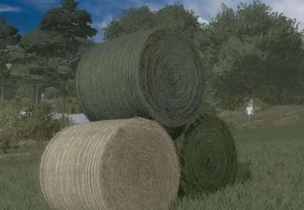 Textures of straw bales, hay and grassверсия 1.0.0.0 для Farming Simulator 2022