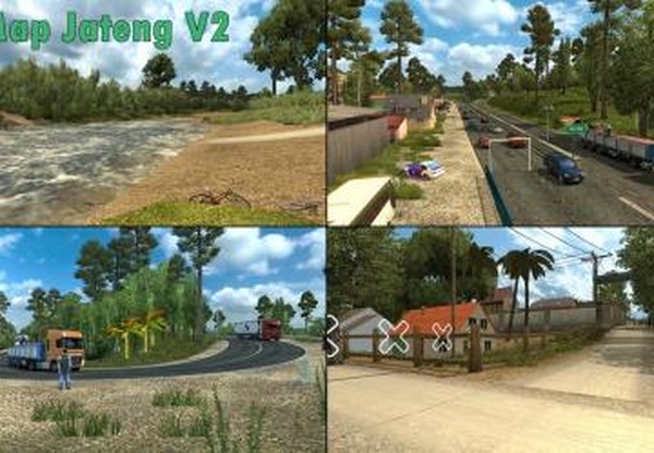 Карта «Jateng Indonesia»версия 2.0 для Euro Truck Simulator 2 (v1.41.x, 1.42.x)