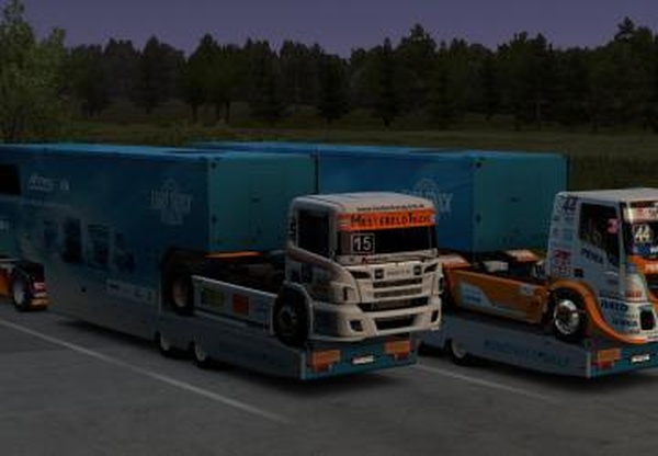 Truck racing trailers in freight marketверсия 1.5 для Euro Truck Simulator 2 (v1.40.x, - 1.42.x)
