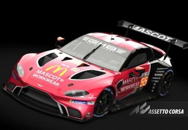 #55, Aston Martin Vantage GTE, GMB Motorsport, Le Mans 2023, 4kv1.0 для Assetto Corsa