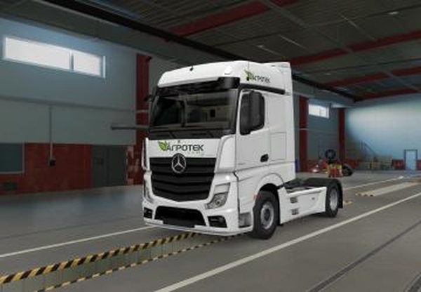 Скин Агро тек для Mercedes Actros MP4версия 1.0 для Euro Truck Simulator 2 (v1.31.x, - 1.42.x)