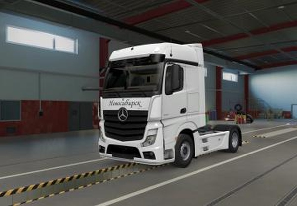 Cкин Новосибирск для Mercedes MP4версия 1.0 для Euro Truck Simulator 2 (v1.31.x, - 1.42.x)