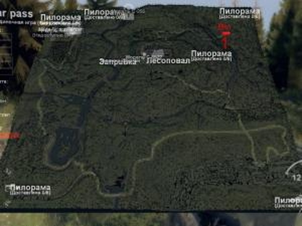 Карта «Медвежий Перевал»версия 1.0 для SpinTires (v03.03.16)