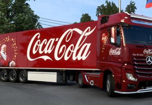 Скинпак «Coca-Cola» для Mercedes Actros MP4v1.1 для Euro Truck Simulator 2 (v1.37.x, - 1.42.x)