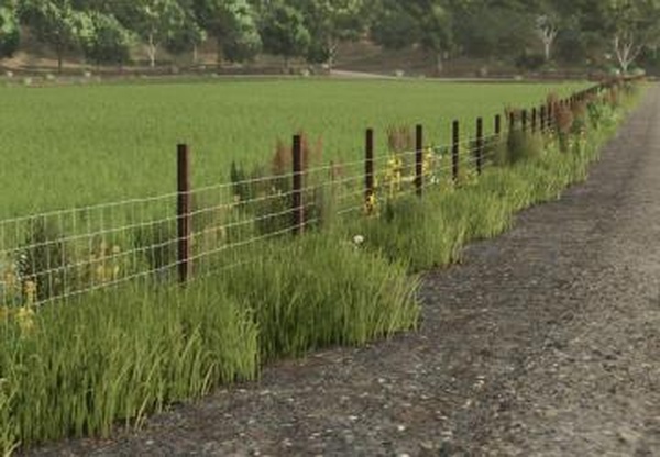 Barbed Wire Fenceверсия 1.0.0.0 для Farming Simulator 2025