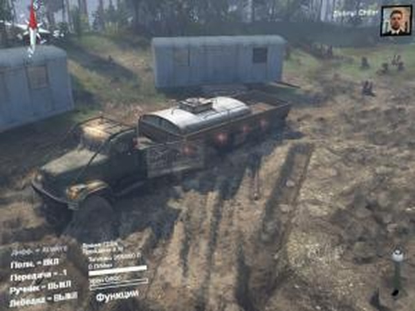 Дефолтный бортовой полуприцеп с грузом брёвенv1.0 для SpinTires (v03.03.16)