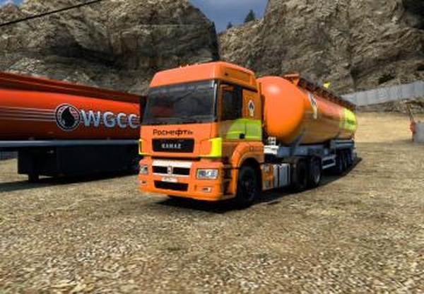 Скин «Роснефть»версия 1.0 для Euro Truck Simulator 2 (v1.36.x, - 1.41.x)
