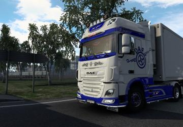 Скин «DAF XF Euro Blue»версия 1.1 для Euro Truck Simulator 2 (v1.41.x)