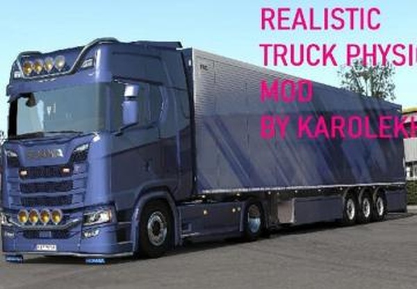 Realistic Truck Physics for keyboardверсия 1.0 для Euro Truck Simulator 2 (v1.40.x, 1.41.x)