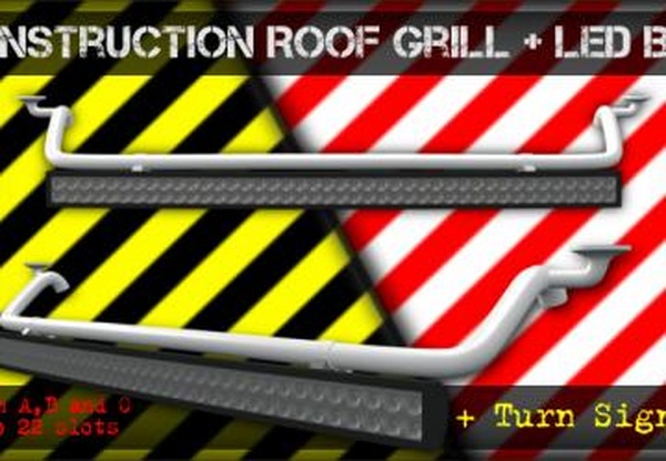Construction Roof Grill + Led Barверсия 10.09.21 для Euro Truck Simulator 2 (v1.40.x, - 1.43.x)