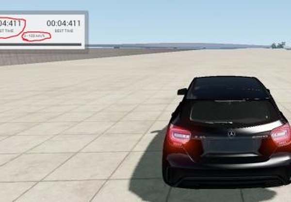 Mercedes-Benz A 45 AMG (W176) 2013версия 1.1 для BeamNG.drive (v0.19)