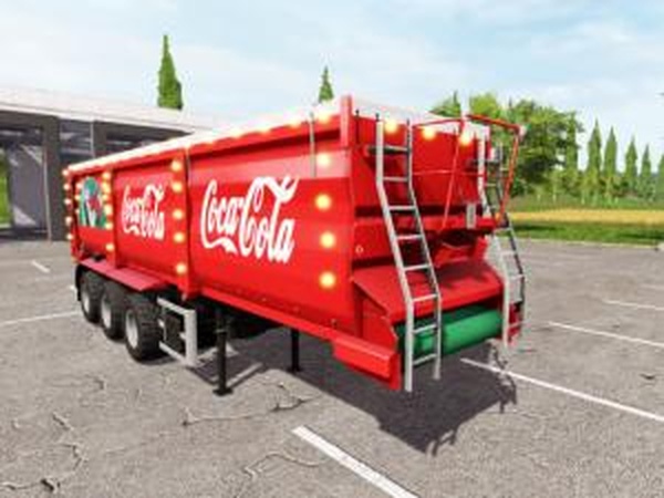 Полуприцеп-самосвал Krampe SB 30-60 Christmas Coca-Colaдля Farming Simulator 2017 (v1.3.1)