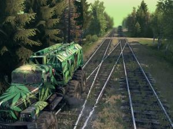 Конопляный камуфляж Краз-255 и кунга + реалистичный грунтv1.0 для SpinTires (v03.03.16)