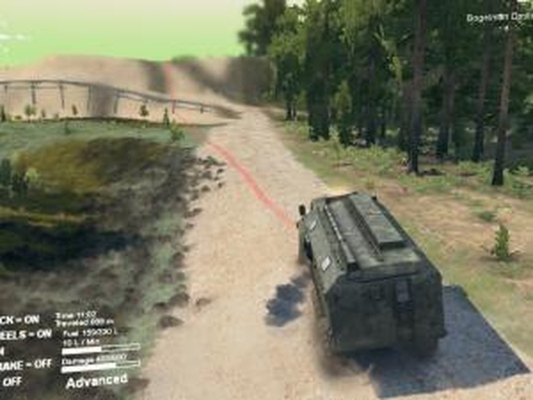 Текстура: Гравийно-грунтовая дорогаверсия 1.0 для SpinTires (v03.03.16)